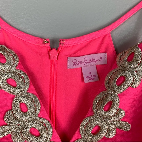 Lilly Pulitzer | Hot Pink Shift Dress | Size 0 - Picture 6 of 10